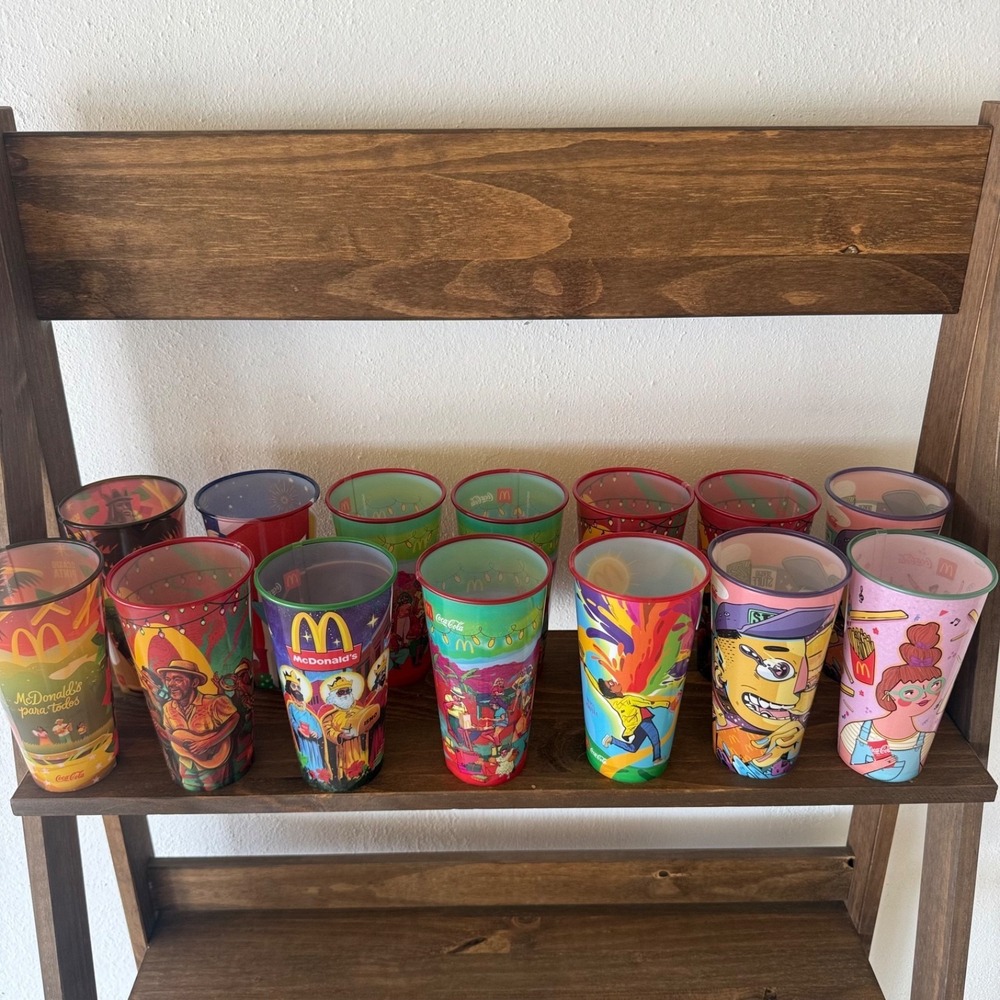 14pc McDonalds Puerto Rico Coca Cola Promotional Cup Lot